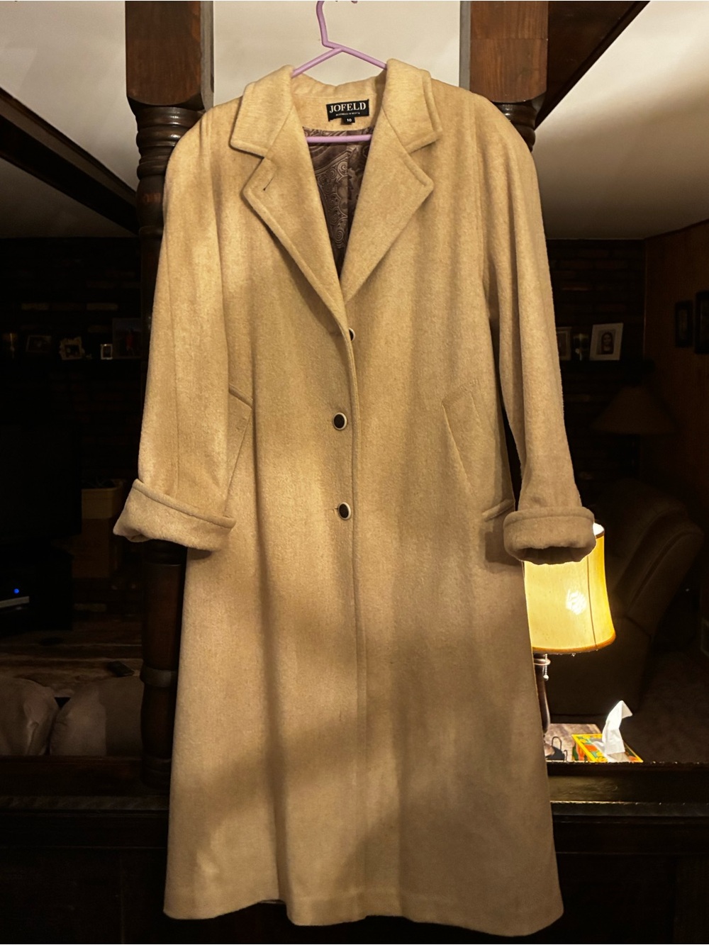 Vintage Desiner Cream   Jofeld by Fostmann Long Overcoat